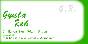 gyula reh business card